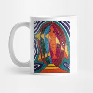 AB Dali fish - original work on soft wood Mug